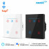 Tuya WiFi 1 Fan & 2 Light Smart Switch (Black, White)